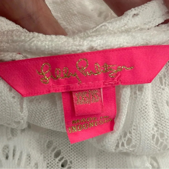 Lilly Pulitzer Atley Ruffle Resort White Swim Cover Up size XXS/XS - Picture 9 of 13